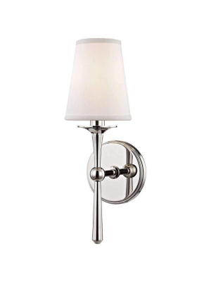 Islip 1 Light Wall Sconce Polished Nickel