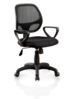 Denmar Padded Mesh Adjustable Office Chair Black - Mibasics