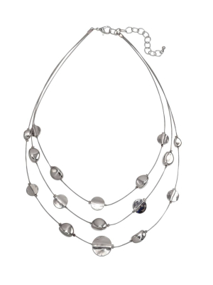 Carol Dauplaise Metal Triple Short Necklace