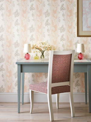 Posingford Wallpaper In Blush And Grey From The Ashdown Collection By Nina Campbell For Osborne & Little