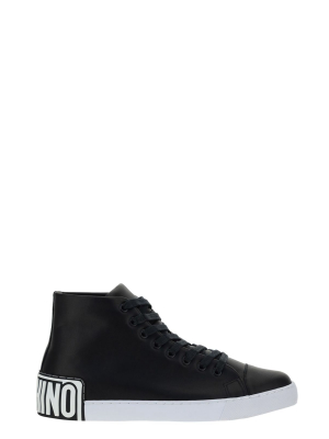Moschino Logo Patch High-top Sneakers