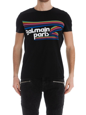 Balmain Graphic Logo Print T-shirt