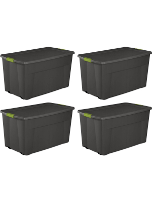 4 Pack) Sterilite 19481004 Large 45 Gallon Wheeled Latching Storage Tote Boxes