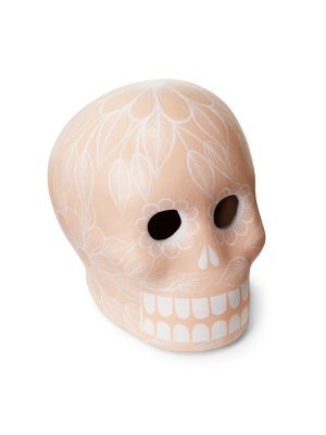 Apricot Day Of The Dead Skull - Art Object
