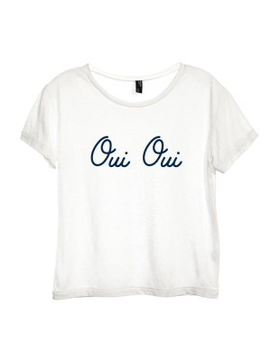 Oui Oui [distressed Women's 'baby Tee']