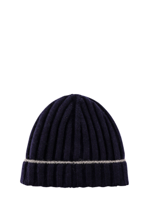 Brunello Cucinelli Ribbed Beanie Hat