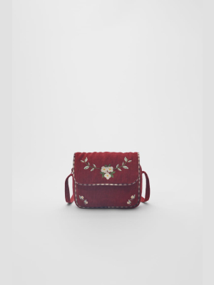 Embroidered Crossbody Bag