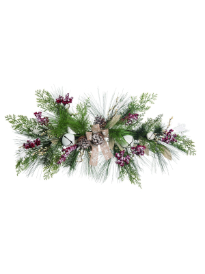 Transpac Artificial 32 In. Multicolor Christmas Greenery With Berry Swag