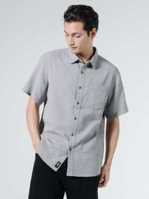 Dril Short Sleeve Shirt - Washed Grey