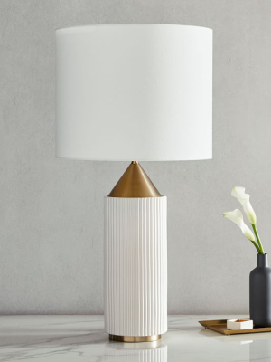 Modern Fluted Table Lamp - Large