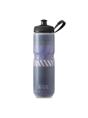 Polar Sport 24oz Insulated Tempo Water Bottle - Charcoal/pink