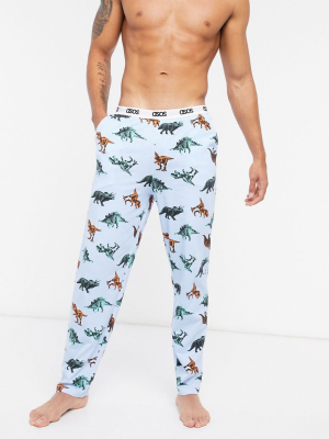 Asos Design Lounge Pants In Dinosaur Print