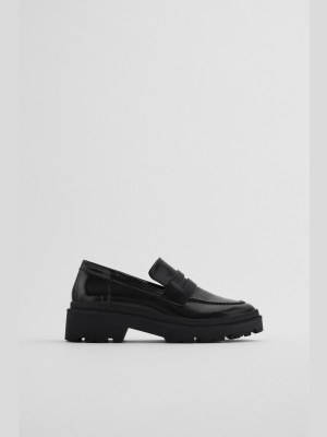 Treaded Sole Loafers