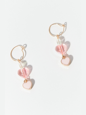 Emma Beaded Heart Drop Earring