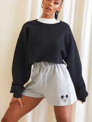 Grey Disney Mickey Runner Shorts