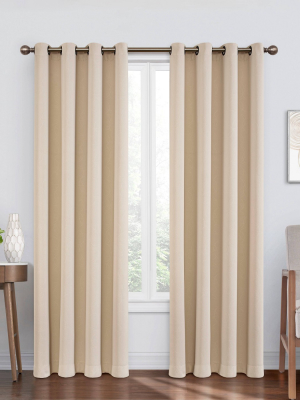 Round And Round Thermawave Blackout Curtain Panel - Eclipse