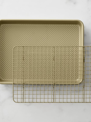 Williams Sonoma Goldtouch® Nonstick Quarter Sheet Pan With Baking Rack