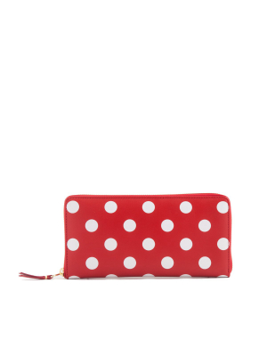 Comme Des Garcons Wallet Polka Dots Printed Wallet