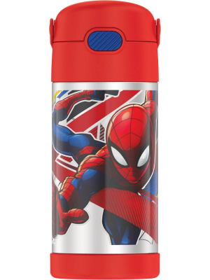 Thermos Spider-man 12oz Funtainer Water Bottle With Bail Handle - Red