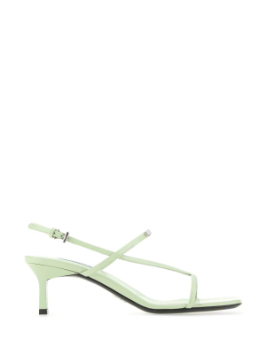 Prada Logo Plaque Strappy Sandals