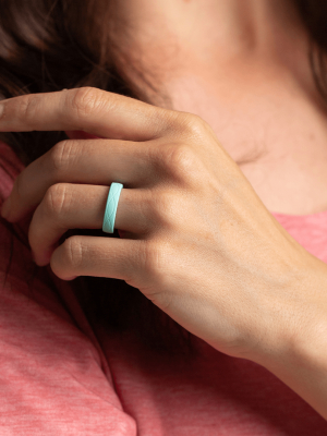 Infinity Thin Silicone Ring - Turquoise