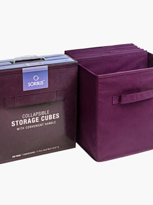 Sorbus Cube Storage Box Purple
