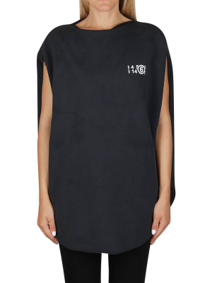 Mm6 Maison Margiela Sleeveless Cape Sweatshirt