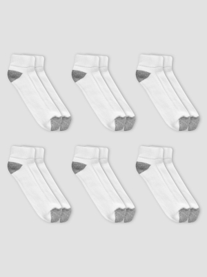 Men's Fruit Of The Loom Breathable 6pk Ankle Socks - 6-12