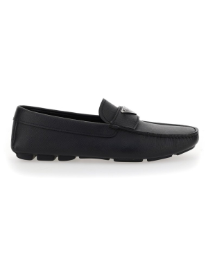 Prada Logo Penny Loafers