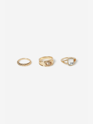 **chunky Twist Ring 3 Pack