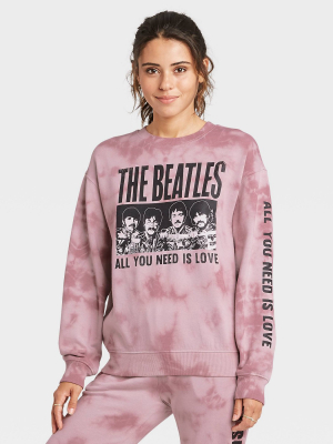 Women's The Beatles Graphic Sweatshirt - Rose