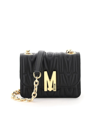 Moschino Logo Plaque Shoulder Bag