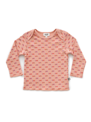 Oeuf Long Sleeve Tee Baby - Peony Love