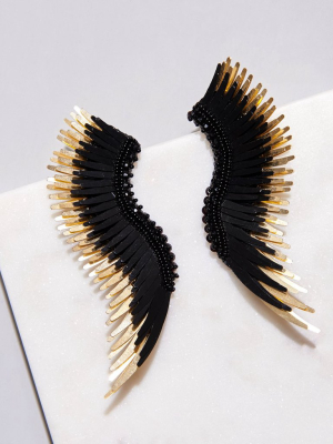 Madeline Earrings Black Gold