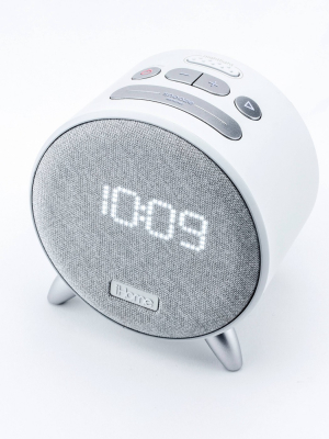 Ihome Bluetooth Alarm Clock With Dual Usb Charging And Nightlight - White/white