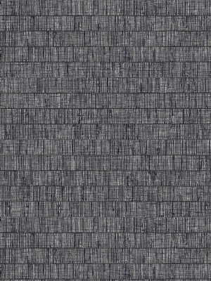 Blue Grass Band Grasscloth Wallpaper In Black Locust From The More Textures Collection By Seabrook Wallcoverings