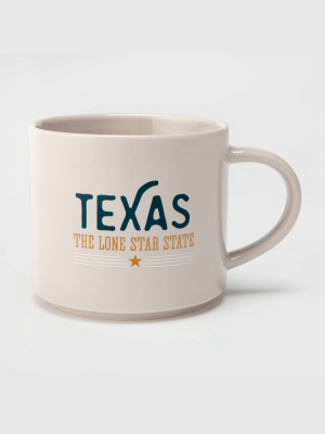 16oz Stoneware Texas The Lone Star State Mug Beige - Threshold™