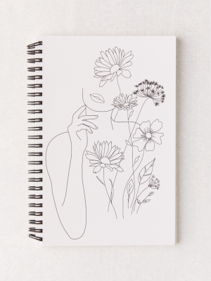 Nadja For Deny Woman With Flowers Notebook