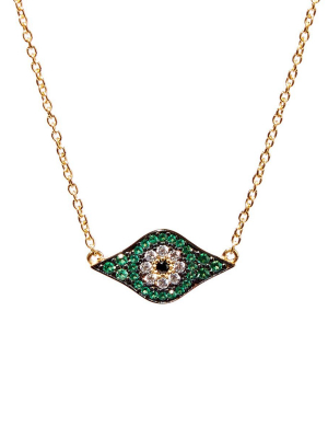 Kitten Eye Necklace - Green