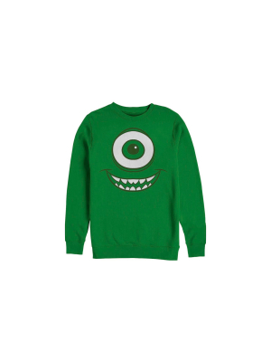 Men's Monsters Inc Mike Wazowski Eye Sweatshirt