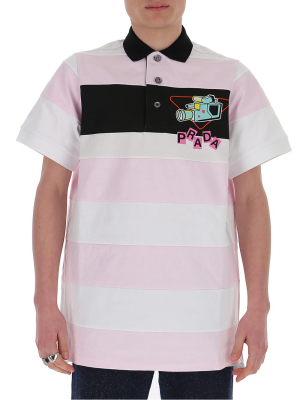 Prada Striped Polo Shirt