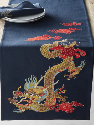 Dragon Embroidered Table Runner