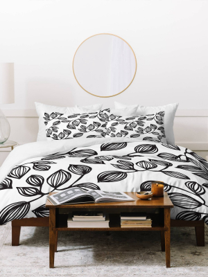 Julia Da Rocha The Leaves Duvet Set - Deny Designs