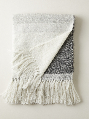 Alpaca Gray Stripe Throw