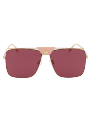 Alexander Mcqueen Eyewear Square Aviator Frame Sunglasses