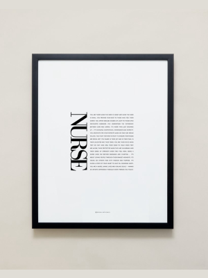 Nurse Editorial Framed Print