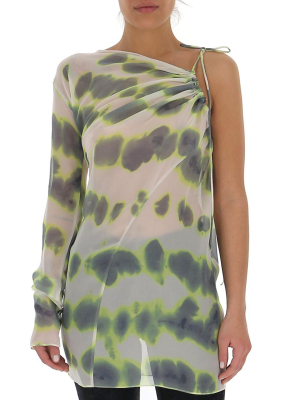 Sportmax Asymmetric Tie-dye Blouse