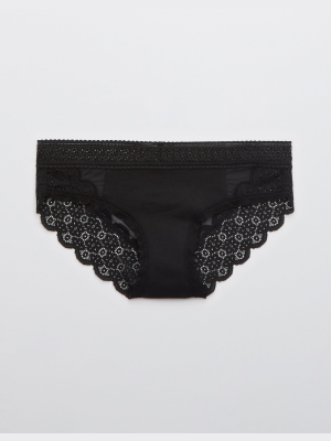 Aerie Queens Lace Mesh Bikini Underwear