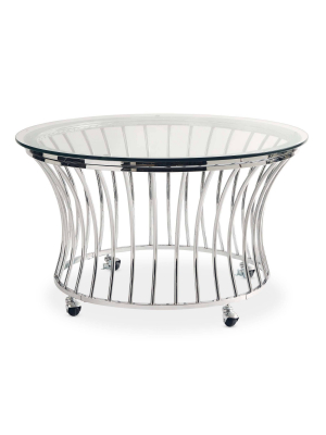 Astoria Coffee Table Chrome - Picket House Furnishings