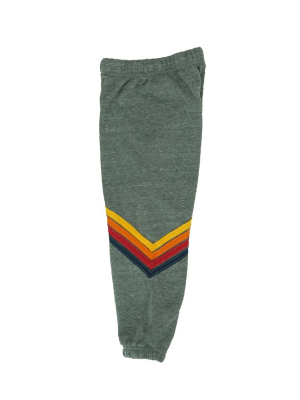 Kid's Chevron Sweatpants - Heather Grey